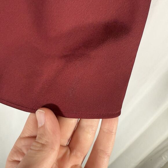 J. Crew Blouse Women's Small Burgundy Sleeveless Draped Neckline Lightweight - Picture 6 of 11